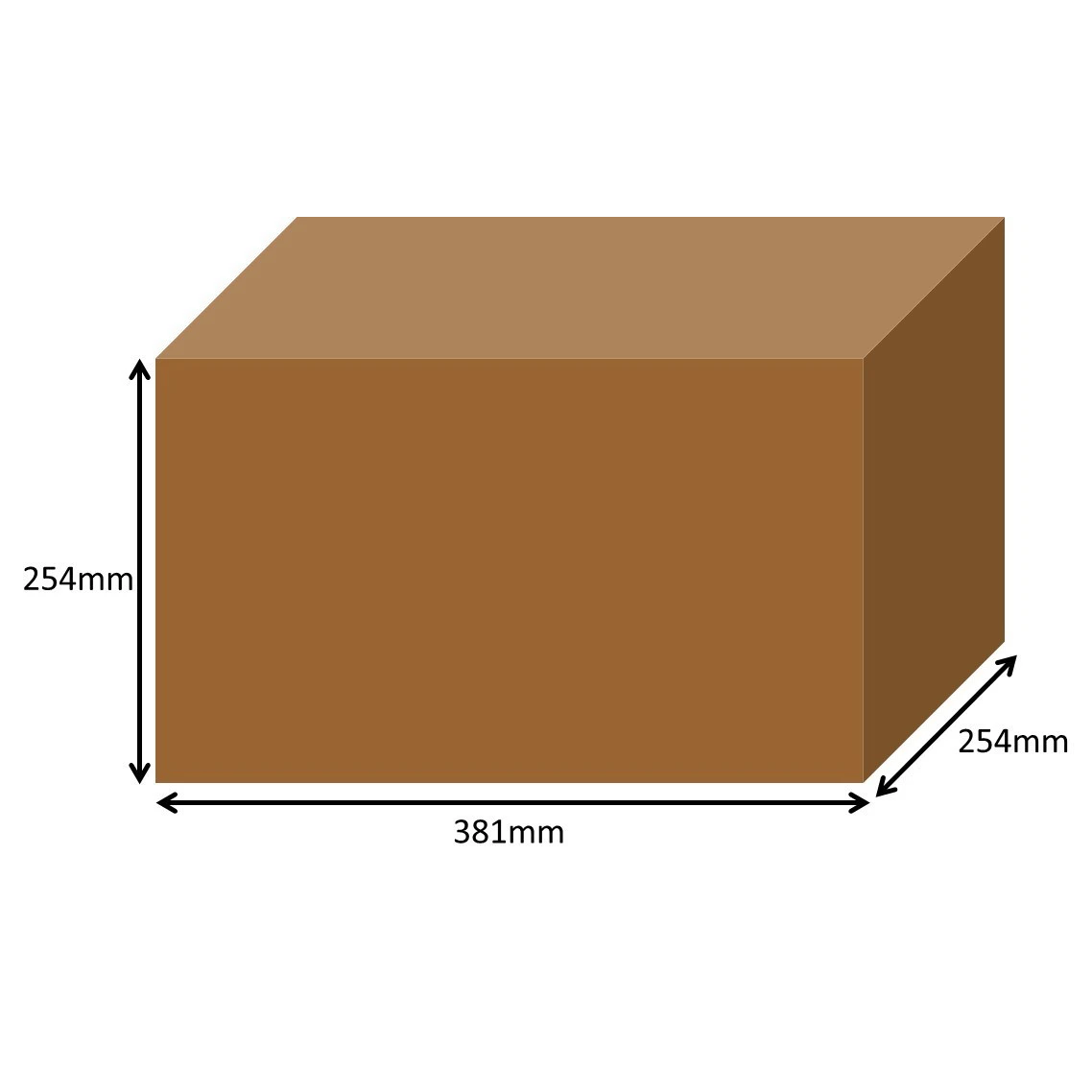 381 X 254 X 254mm Long Cardboard Boxes Single Wall Uk 1309