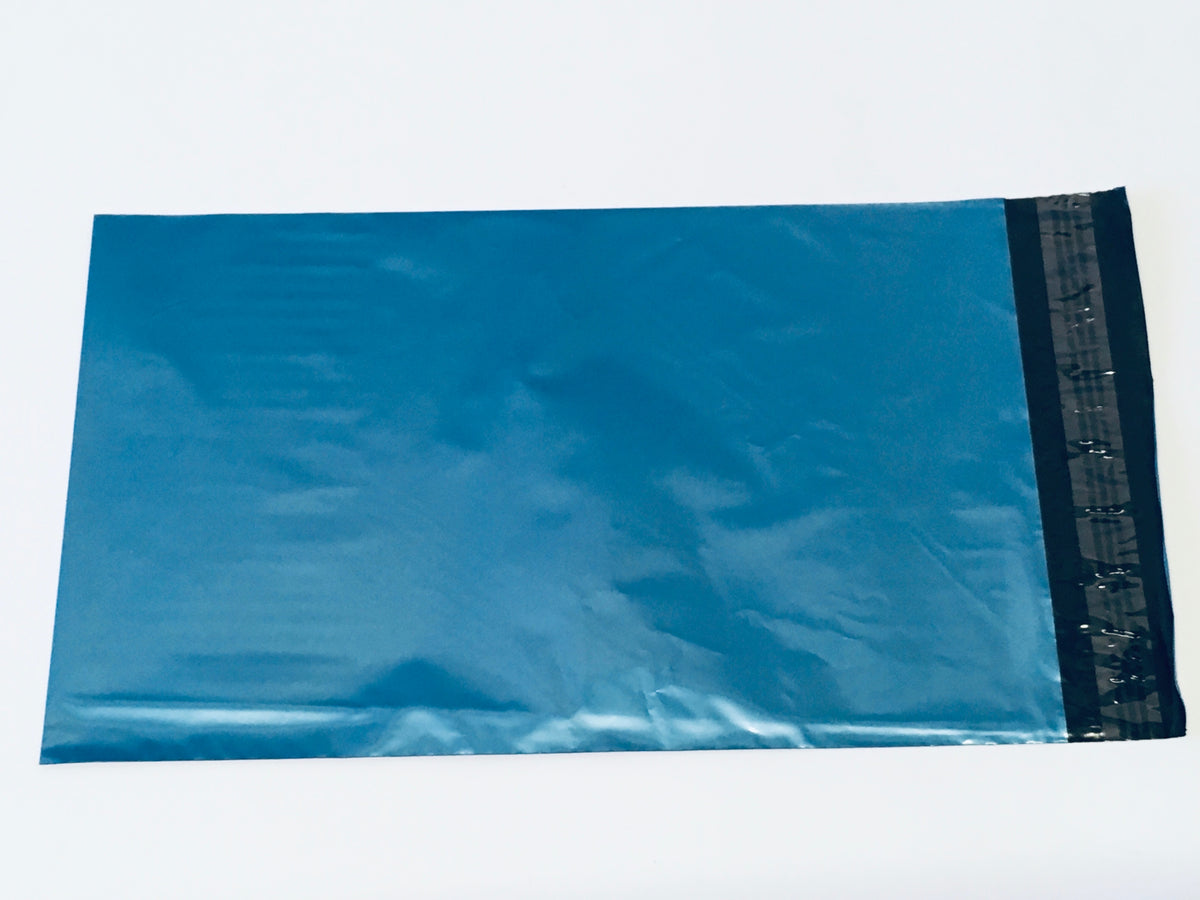 Blue Polythene Mailing Bag 35 x 21.6cm Medium Strength