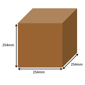 254 x 254 x 254mm Square Cardboard Boxes - Single Wall