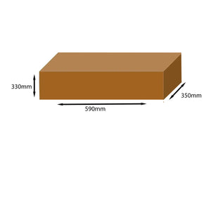 590 x 350 x 330mm Heavy Duty Brown Cardboard Packaging Single Wall Box