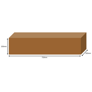 710 x 203 x 203mm Long Cardboard Boxes - Single Wall