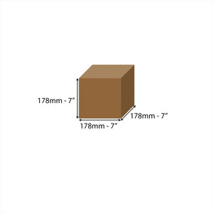 178 x 178 x 178mm (7x7x7)  Single Wall Square Box