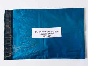 Blue Polythene Mailing Bag 35 x 24.5cm Medium Strength A4 Size